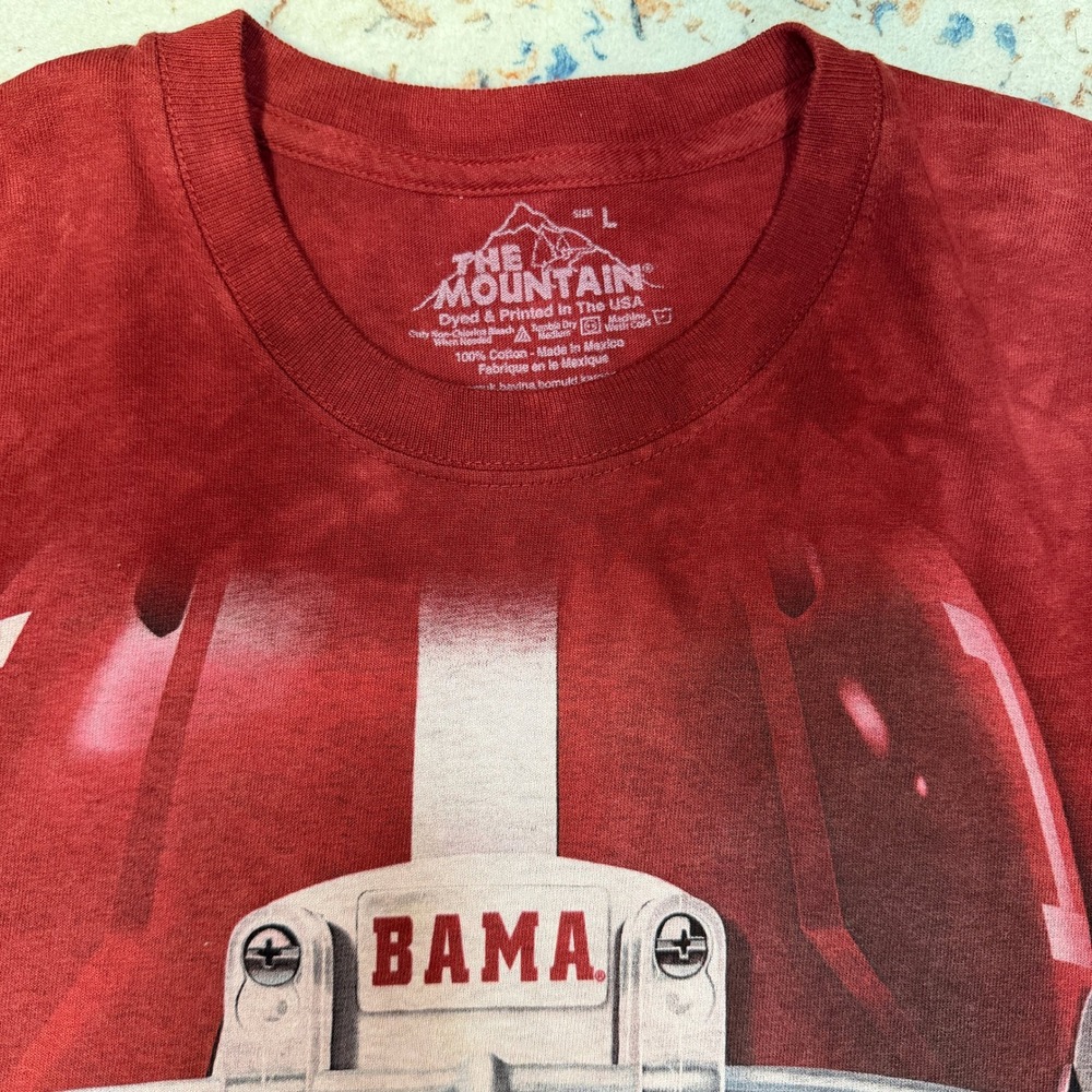 The Mountain Alabama Crimson Tide Elephant Helmet Tie Dye T-Shirt Mens Large Red - Picture 4 of 11